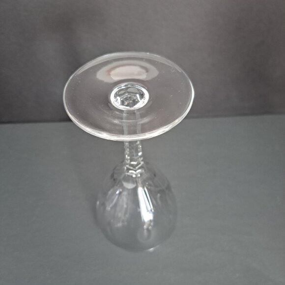 Val St Lambert Nestor Hamlet Wine Glass 5.75" Cut Crystal Belgium Vintage 1950s - Picture 6 of 12